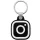Közösségi média kulcstartó, NFC chippel, Instagram logóval, NFC Keychain, fekete/fehér