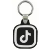Közösségi média kulcstartó, NFC chippel, TikTok logóval, NFC Keychain, fekete/fehér