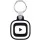 Közösségi média kulcstartó, NFC chippel, Youtube logóval, NFC Keychain, fekete/fehér