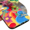 Apple iPhone 17 Pro, Szilikon tok, kézpánttal, virág minta, Flower Case, mintás