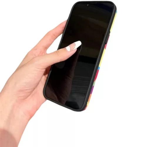 Apple iPhone 17, Szilikon tok, kézpánttal, virág minta, Flower Case, mintás