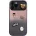 Apple iPhone 15 Pro, Szilikon tok, színátmenetes, 3D maci, kávé, smile minta, Teddy Bear Coffee Case, rózsaszín/fekete
