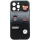 Apple iPhone 15, Szilikon tok, színátmenetes, 3D maci, kávé, smile minta, Teddy Bear Coffee Case, szürke/fekete
