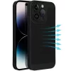 Samsung Galaxy S26 Plus SM-S947, Műanyag hátlap védőtok, légáteresztő, lyukacsos minta, Breezy, fekete