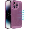 Samsung Galaxy S26 Ultra SM-S948, Műanyag hátlap védőtok, légáteresztő, lyukacsos minta, Breezy, lila