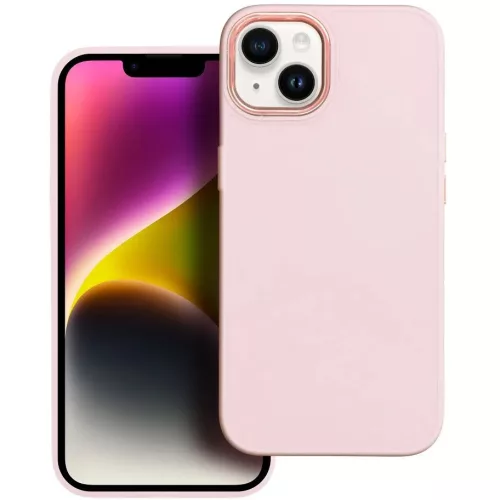 Samsung Galaxy S26 SM-S942, Szilikon tok, közepesen ütésálló, fémhatású kamera keret, Frame Case, rózsaszín