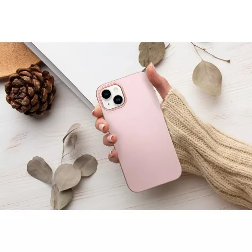 Samsung Galaxy S26 Plus SM-S947, Szilikon tok, közepesen ütésálló, fémhatású kamera keret, Frame Case, rózsaszín