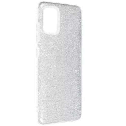 Samsung Galaxy S26 Plus SM-S947, Szilikon tok, csillogó, Forcell Shining, ezüst