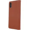 Samsung Galaxy S26 SM-S942, Oldalra nyíló tok, valódi bőrtok, stand, Smart Pro, barna
