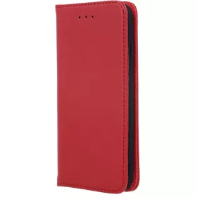   Samsung Galaxy S26 Ultra SM-S948, Oldalra nyíló tok, valódi bőrtok, stand, Smart Pro, piros