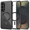 Samsung Galaxy S26 Plus SM-S947, Műanyag hátlap védőtok + szilikon keret, közepesen ütésálló, Magsafe töltővel kompatibilis, fényes keret, Magflex Magsafe, átlátszó/fekete