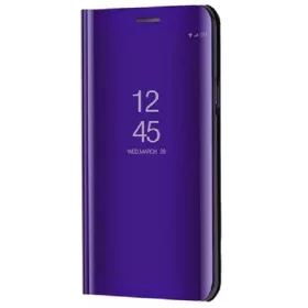  Samsung Galaxy A05 SM-A055F, Oldalra nyíló tok, hívás mutatóval, Smart View Cover, lila (utángyártott)