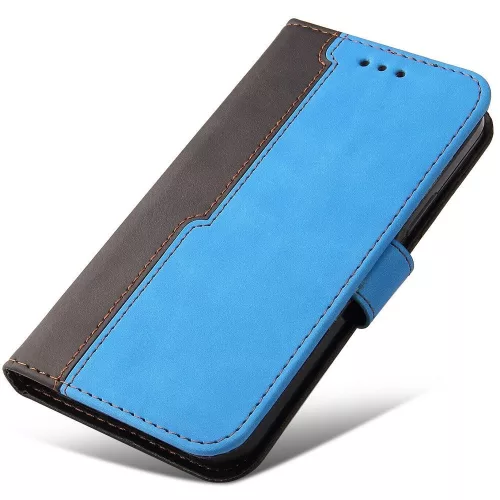 Samsung Galaxy A05s SM-A057F, Oldalra nyíló tok, stand, kártyatartóval, kézpánttal, Wooze Colour Wallet, kék