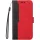 Samsung Galaxy A05s SM-A057F, Oldalra nyíló tok, stand, kártyatartóval, kézpánttal, Wooze Colour Wallet, piros