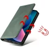 Samsung Galaxy A25 5G SM-A256B, Oldalra nyíló tok, stand, kártyatartóval, kézpánttal, Wooze Business Plus, sötétzöld