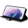 Samsung Galaxy S23 FE SM-S711, Oldalra nyíló tok, stand, kártyatartóval, kézpánttal, Wooze Colour Wallet, szürke