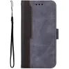 Samsung Galaxy S24 Ultra SM-S928, Oldalra nyíló tok, stand, kártyatartóval, kézpánttal, Wooze Colour Wallet, szürke