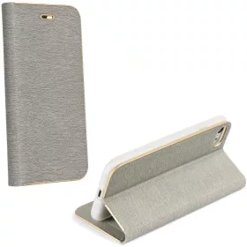   Samsung Galaxy A05 SM-A055F, Oldalra nyíló tok, stand, Luna Book, ezüst