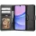 Samsung Galaxy A15 4G / A15 5G SM-A155F / A156B, Oldalra nyíló tok, stand, mágnes csattal, TP Wallett, fekete