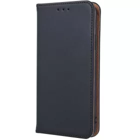   Samsung Galaxy A35 5G SM-A356B, Oldalra nyíló tok, valódi bőrtok, stand, Smart Pro, fekete