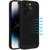 Samsung Galaxy A35 5G SM-A356B, Műanyag hátlap védőtok, légáteresztő, lyukacsos minta, Breezy, fekete