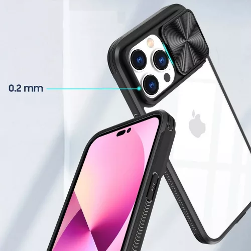 Apple iPhone 15 Plus, Műanyag hátlap + szilikon keret, átlátszó akril hátlap, kamera védelem, Wooze Trendy, zöld