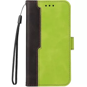   Samsung Galaxy A35 5G SM-A356B, Oldalra nyíló tok, stand, kártyatartóval, kézpánttal, Wooze Colour Wallet, zöld