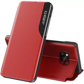   Apple iPhone 16, Oldalra nyíló tok, stand, Wooze FashionBook, piros