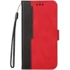 Apple iPhone 16 Plus, Oldalra nyíló tok, stand, kártyatartóval, kézpánttal, Wooze Colour Wallet, piros