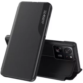   Xiaomi 14 Pro, Oldalra nyíló tok, stand, hívás mutatóval, Wooze FashionBook, fekete