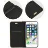 Apple iPhone 16 Pro, Oldalra nyíló tok, stand, Luna Book, fekete