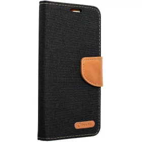   Apple iPhone 16 Plus, Oldalra nyíló tok, stand, Canvas Book, fekete