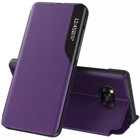  Samsung Galaxy S24 FE SM-S721, Oldalra nyíló tok, stand, hívás mutatóval, Wooze FashionBook, lila