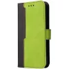 Samsung Galaxy S24 FE SM-S721, Oldalra nyíló tok, stand, kártyatartóval, kézpánttal, Wooze Colour Wallet, zöld
