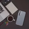 Samsung Galaxy A16 4G / A16 5G SM-A165F / A166B, Szilikon tok, mikrofiber plüss belső, Candy Case, szürke