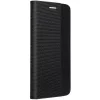 Samsung Galaxy A16 4G / A16 5G SM-A165F / A166B, Oldalra nyíló tok, stand, kártyatartóval, textil minta, Sensitive Book, fekete