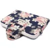 Laptop táska, 15 - 16" készülékhez, vállpánttal, rózsa minta, CanvasLife BriefCase, sötétkék