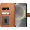 Samsung Galaxy A36 5G SM-A366B, Oldalra nyíló tok, stand, kártyatartóval, farmer minta, Jeans Book, fekete