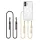 Apple iPhone 16, Szilikon védőkeret + műanyag hátlap, nyakbaakasztó, Magsafe töltővel kompatibilis, FlexAir Chain Magsafe, átlátszó (fekete, beige)