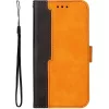 Samsung Galaxy S25 Plus SM-S936, Oldalra nyíló tok, stand, kártyatartóval, kézpánttal, Wooze Colour Wallet, narancssárga
