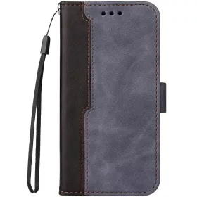   Samsung Galaxy S25 Plus SM-S936, Oldalra nyíló tok, stand, kártyatartóval, kézpánttal, Wooze Colour Wallet, szürke