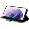 Samsung Galaxy S25 Plus SM-S936, Oldalra nyíló tok, stand, kártyatartóval, kézpánttal, Wooze Colour Wallet, szürke