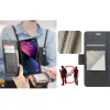Samsung Galaxy S25 Plus SM-S936, Oldalra nyíló tok, stand, kártyatartóval, RFID technológiával, Wooze CaseME, fekete