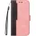 Samsung Galaxy S25 SM-S931, Oldalra nyíló tok, stand, kártyatartóval, kézpánttal, Wooze Colour Wallet, rózsaszín