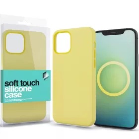   Apple iPhone 13 Pro Max, Szilikon tok, MagSafe rögzítésű, Xprotector Soft Touch MagSafe, sárga