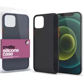   Xiaomi Redmi A1 Plus / A2 Plus / Poco C50, Szilikon tok, színes gombokkal, Xprotector Matte, áttetsző/fekete
