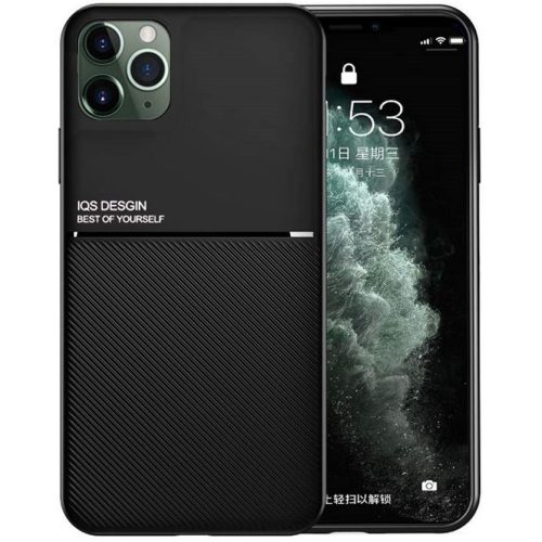 Samsung Galaxy A42 5G / M42 5G SM-A426B / M426B, Szilikon tok, közepesen ütésálló, mágneses tartóval kompatibilis, karbon minta, Wooze Carbon, fekete