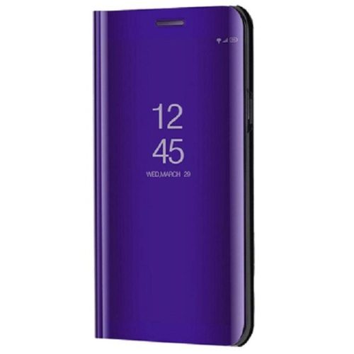 Xiaomi Redmi Note 10 5G / Poco M3 Pro 5G, Oldalra nyíló tok, hívás mutatóval, Smart View Cover, lila (utángyártott)