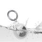 Apple AirTag szilikon tok, karabíner, Wooze AirTag Bubble, átlátszó/fekete