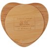 Univerzális vezeték nélküli töltő állomás, Qi Wireless, 10W, fahatású, szív alakú, Wooze Bamboo Qi Wireless Heart Shape, barna